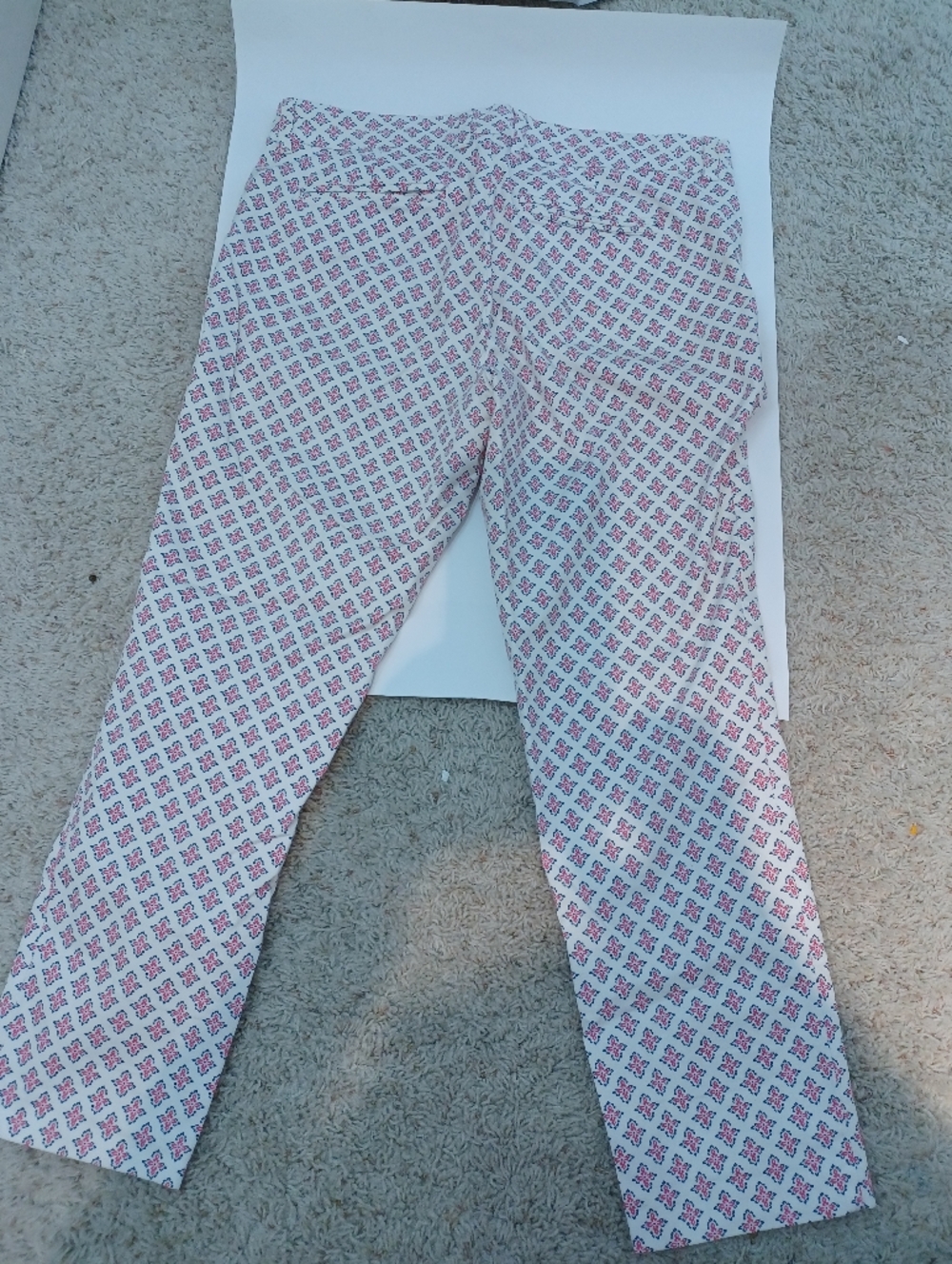 Womens' Pink Patterned Knit Pants - Picture 2 of 2